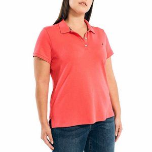 NWT Nautica Ladies' 100% Cotton Short Sleeve Polo Shirt Pink XL